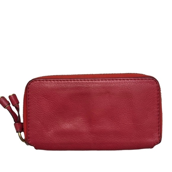 Chloe Marcie red leather continental clutch zipper wallet - Picture 2 of 8